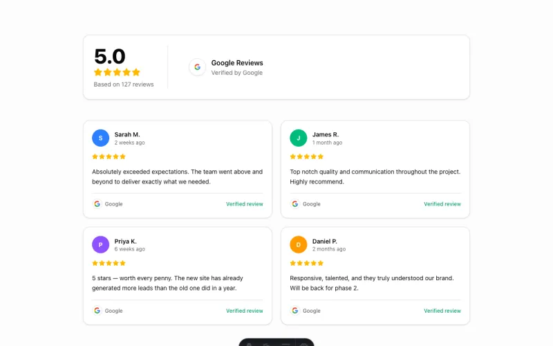 Google Card preview